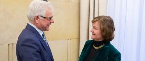 M.in o lipcowym Szczycie Bałkańskim w Poznaniu Minister Jacek Czaputowicz z francuską Minister do Spraw Europejskich Nathalie Loiseau