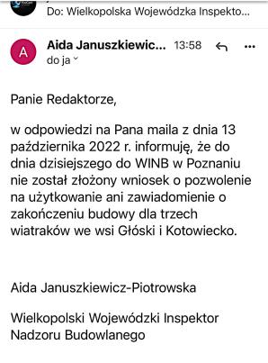 [VIDEO] Wiatraki pracują bez odbioru, działalność energetyczna bez koncesji we współpracy z ENERGA OPERATOR S.A. w gminie Nowe Skalmierzyce w Wielkopolsce!