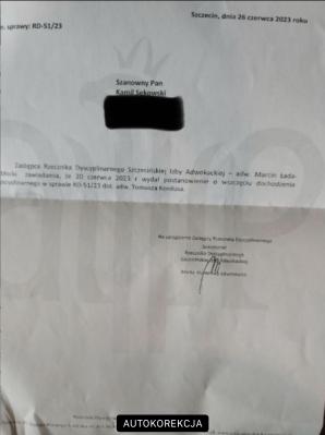 [VIDEO] Dochodzenie ws. podstępnego namówienia Kamila Sękowskiego przez szczecińskiego adwokata Tomasza Kordusa do fałszywego przyznania się do winy w zamian za opuszczenie aresztu wszczął Rzecznik Dyscyplinarny Okręgowej Rady Adwokackiej w Szczecinie!