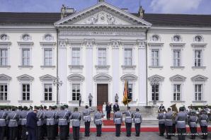 [VIDEO] Prezydent o współpracy polsko–niemieckiej, problemu migracji na zachodniej granicy Polski, a także ważnych kwestii historycznych w Niemczech