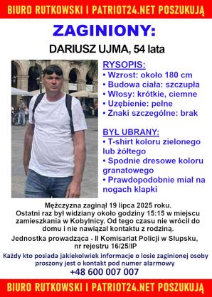 RUTKOWSKI W AKCJI! Gdzie jest Dariusz Ujma? - briefing Biura Rutkowski w niedzielę 27 lipca 2025r w Słupsku o godzinie 14:30