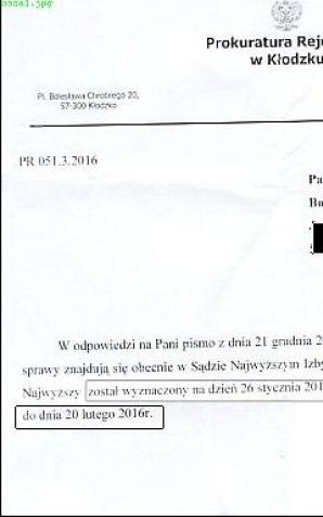 Kolejny skandal w Prokuraturze w Kłodzku. Bożena Zalewska: Jeśli ja mam iść na roboty publiczne to niech Prokuratura wróci do szkoły!