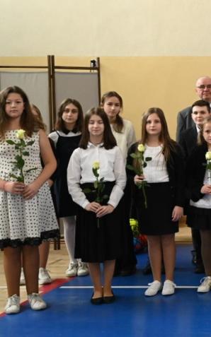 Wizyta szefa MEiN w Szkole Podstawowej im. Powstańców Styczniowych w Baranowie