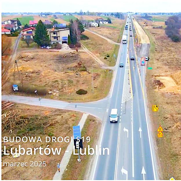 [VIDEO] Trasa S19 Lubartów Lublin. Stan prac na marzec 2025