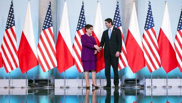 O bezpieczeństwie Polski Premier Beata Szydło z Przewodniczącym Izby Reprezentantów USA i członkami Kongresu