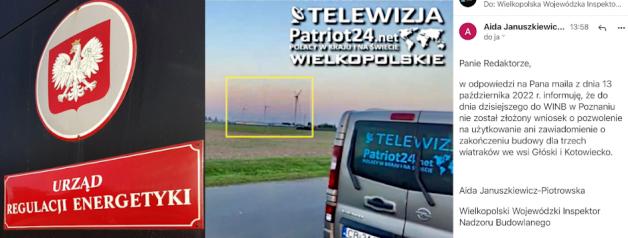 [VIDEO] Wiatraki pracują bez odbioru, działalność energetyczna bez koncesji we współpracy z ENERGA OPERATOR S.A. w gminie Nowe Skalmierzyce w Wielkopolsce!
