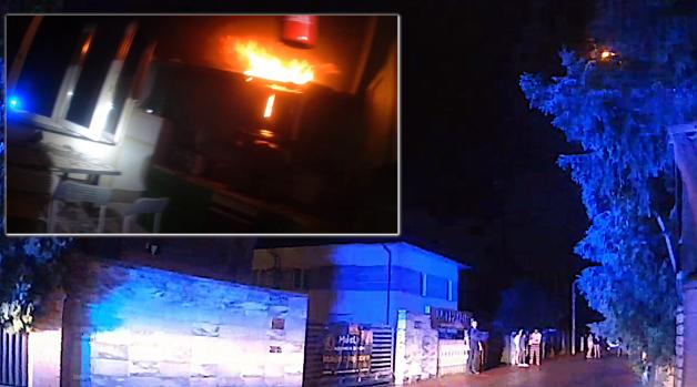 [VIDEO] Policjanci ewakuowali osoby z budynku, w którym wybuchł pożar