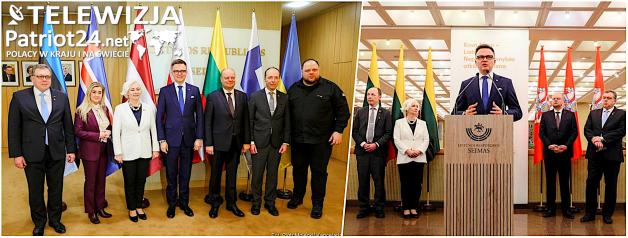 [VIDEO] Marszałek Hołownia na szczycie parlamentarnym w Wilnie – Polska solidarnie z państwami bałtyckimi