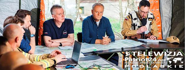 [VIDEO] Pożar w Biebrzańskim Parku Narodowym – Donald Tusk na odprawie ze służbami ratowniczymi